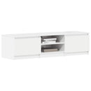 tv-bord 140x40x35,5 cm konstrueret træ hvid højglans
