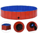 foldbart hundebassin 160 x 30 cm PVC rød
