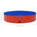 foldbart hundebassin 160 x 30 cm PVC rød