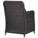bistrosæt 3 dele med hynder polyrattan sort
