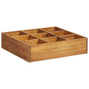 hævet plantekasse til urter 60x60x15 cm massivt akacietræ