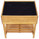 forhøjet plantekasse 78,5 x 58,5 x 78,5 cm massivt akacietræ