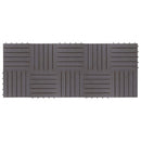 Terrasse Flise 10 pcs Grå 30 x 30 cm Akacietræ