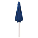 parasol 300x258 cm træstang blå