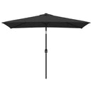 parasol 300x200 cm metalstang sort