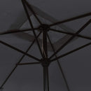 parasol 300x200 cm metalstang sort