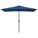 parasol 300x200 cm metalstang azurblå