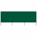 3-panels læsejl 400x80 cm stof grøn