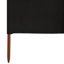 3-panels læsejl 400x120 cm stof sort