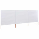 3-panels læsejl 400x160 cm stof sandhvid