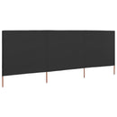3-panels læsejl 400x160 cm stof antracitgrå