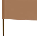 3-panels læsejl 400x160 cm stof gråbrun