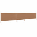 5-panels læsejl 600x80 cm stof gråbrun