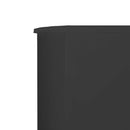 5-panels læsejl 600x120 cm stof antracitgrå
