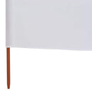 5-panels læsejl 600x160 cm stof sandhvid
