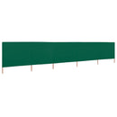 5-panels læsejl 600x160 cm stof grøn