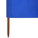 6-panels læsejl 800x120 cm stof azurblå