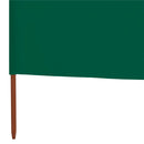 9-panels læsejl 1200x80 cm stof grøn