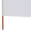 9-panels læsejl 1200x160 cm stof sandhvid