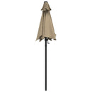 parasol 200x224 cm aluminium gråbrun