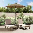 parasol 200x224 cm aluminium gråbrun