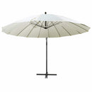 hængende parasol 3 m aluminiumsstang hvid
