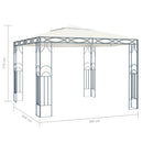pavillon 300 x 300 cm cremefarvet