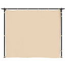 pavillon med gardiner 3x3 m stål cremefarvet