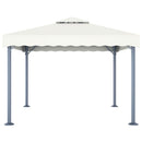 pavillon 300x300 cm aluminium cremefarvet