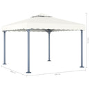 pavillon 300x300 cm aluminium cremefarvet
