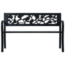 havebænk 125 cm stål sort