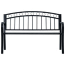 havebænk 125 cm stål sort