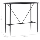 barbord 120 x 60 x 110 cm MDF sort