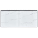 spisebord 160 x 80 x 75 cm hærdet glas hvid