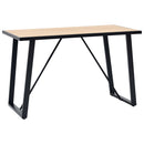 spisebord 120 x 60 x 75 cm MDF egetræsfarve