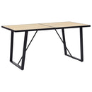spisebord 160 x 80 x 75 cm MDF egetræsfarve