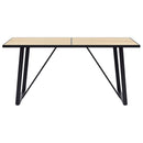 spisebord 160 x 80 x 75 cm MDF egetræsfarve