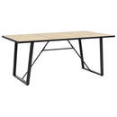 spisebord 200 x 100 x 75 cm MDF egetræsfarve