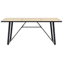spisebord 200 x 100 x 75 cm MDF egetræsfarve