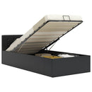hydraulisk opbevaringsseng 90x200 cm kunstlæder sort