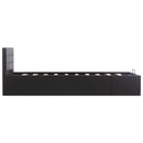 hydraulisk opbevaringsseng 90x200 cm kunstlæder sort