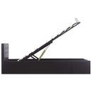 hydraulisk opbevaringsseng 90x200 cm kunstlæder sort