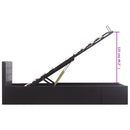 hydraulisk opbevaringsseng 100 x 200 cm kunstlæder sort