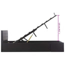 hydraulisk opbevaringsseng 120 x 200 cm kunstlæder sort