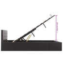 sengeramme uden madras med hydraulisk opbevaring 160x200cm sort