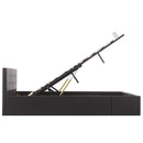 sengeramme uden madras med hydraulisk opbevaring 160x200cm sort