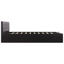 sengeramme uden madras med hydraulisk opbevaring 180x200cm sort