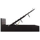 sengeramme uden madras med hydraulisk opbevaring 180x200cm sort