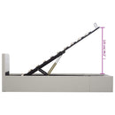 hydraulisk opbevaringsseng 90 x 200 cm kunstlæder hvid