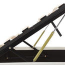 hydraulisk opbevaringsseng 100 x 200 cm kunstlæder hvid